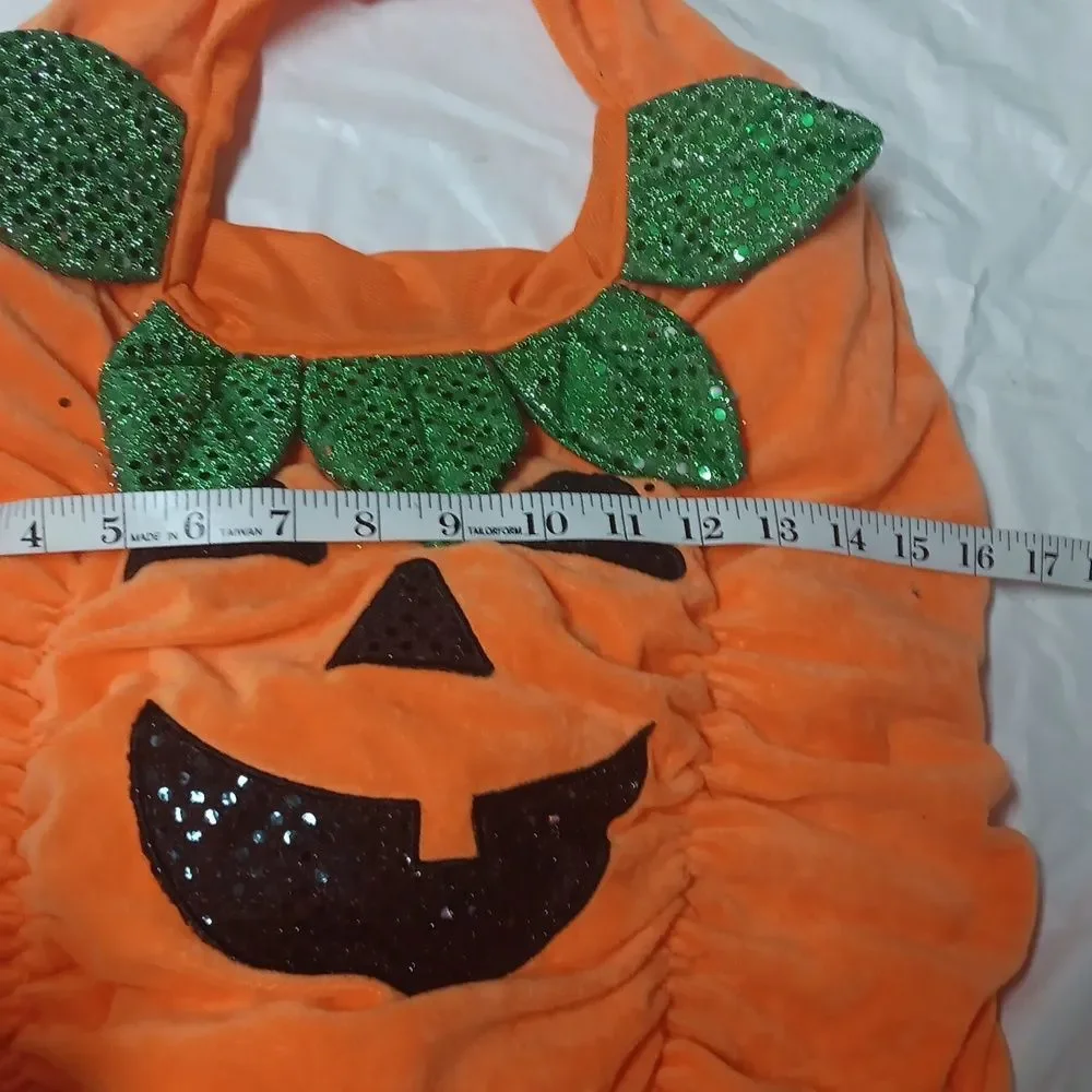 Thrill & Chills Collection Orange Pumpkin Dog Pet Halloween Costume Sz L